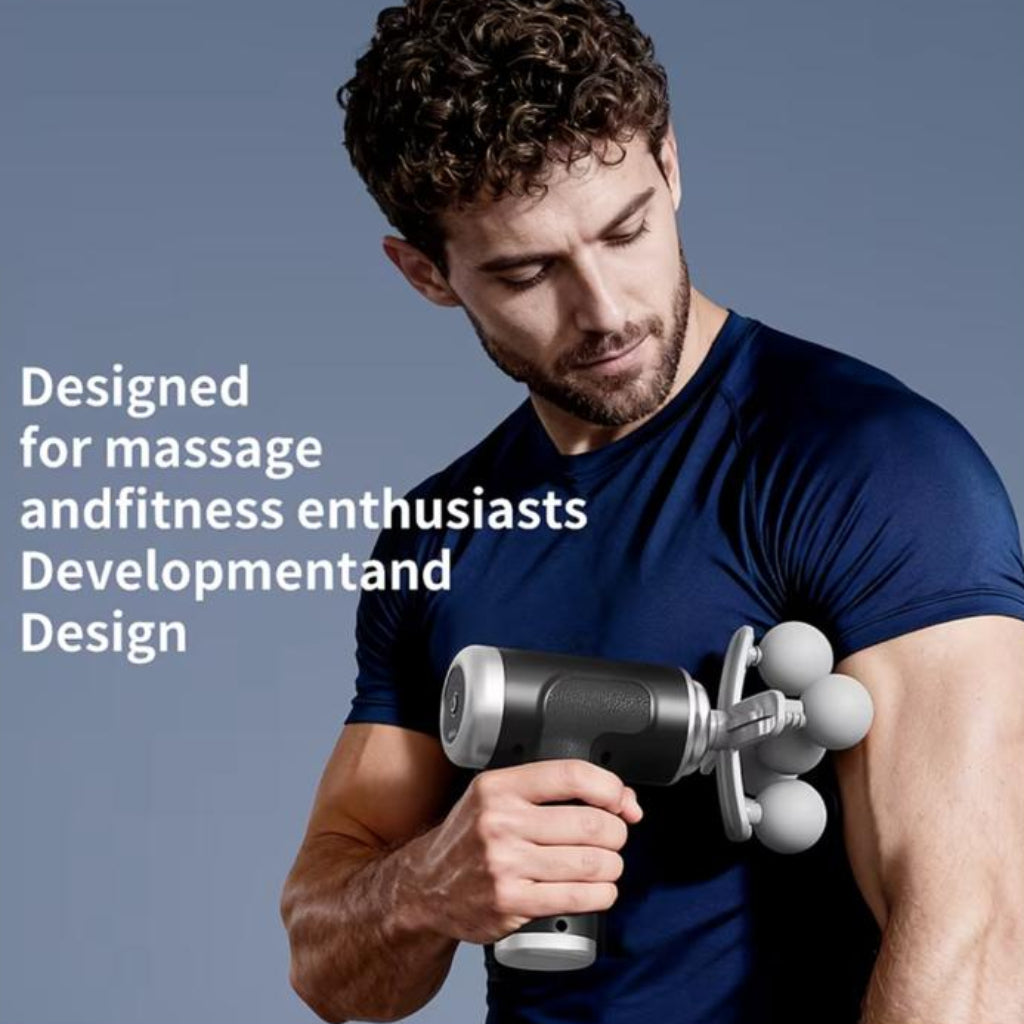 6-Speed Portable Massage Gun – Quiet USB Full Body Muscle Massager for Travel & Relaxation