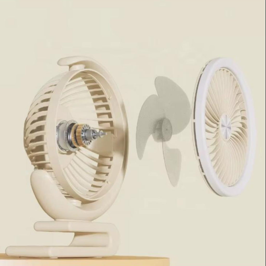 Recirculating Rotating USB Desktop Fan – Portable Multi-Speed Cooling Fan