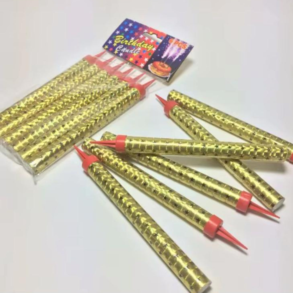 15cm Birthday Sparkler Candles – 6 Pcs Set Cake Fountain Candles for Party