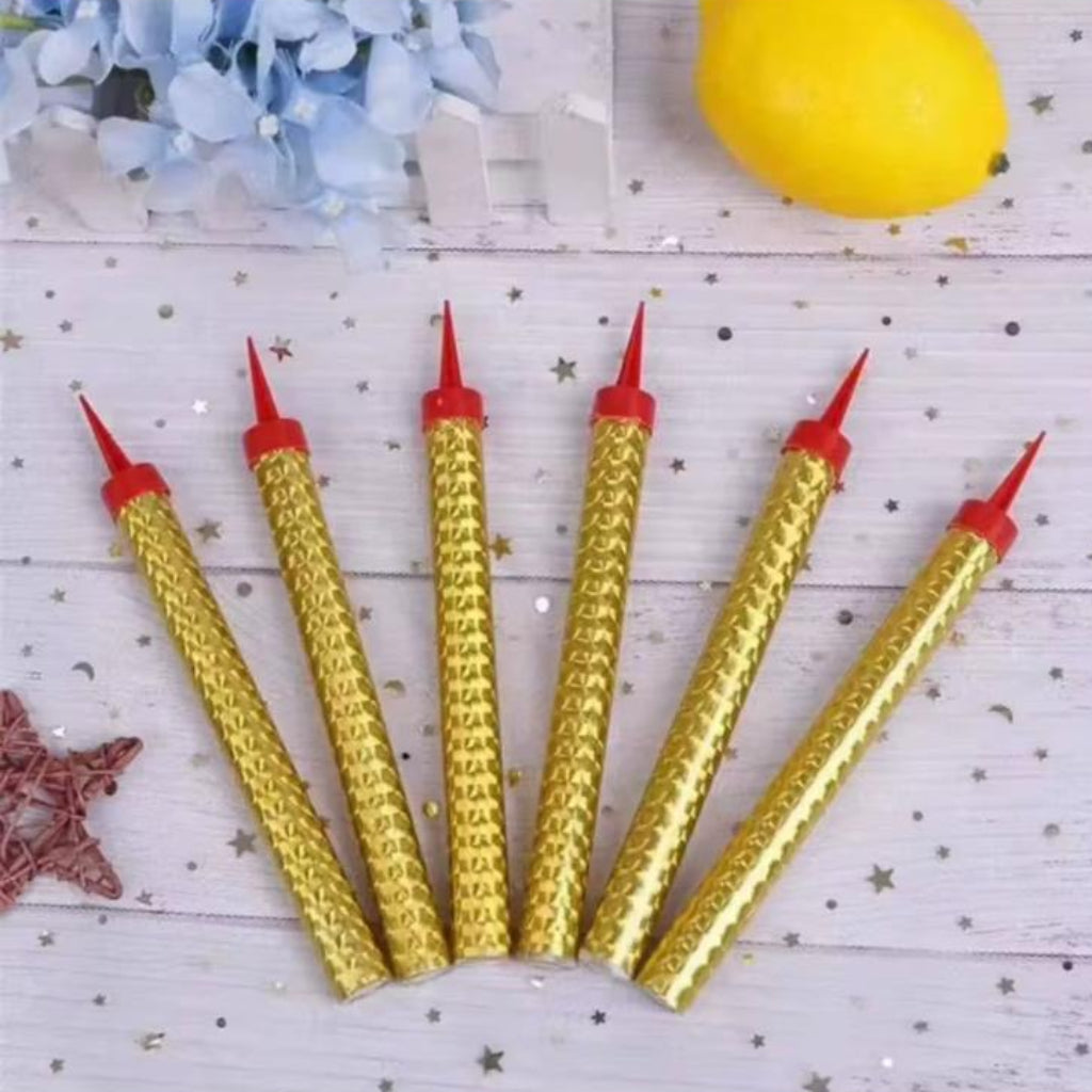 15cm Birthday Sparkler Candles – 6 Pcs Set Cake Fountain Candles for Party