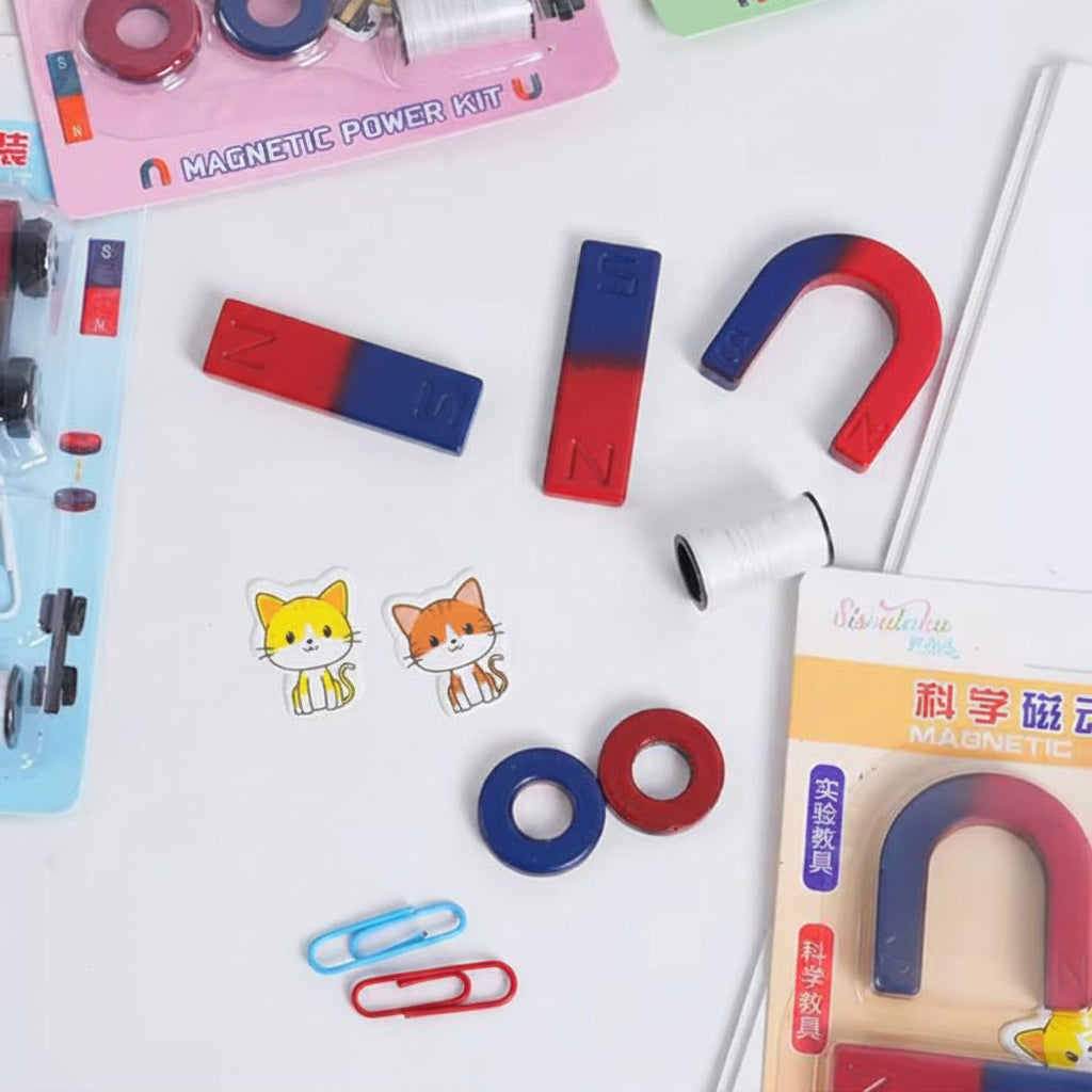 Kids Magnetic Science Learning Kit – Magnets & Compass Educational STEM Toy Set