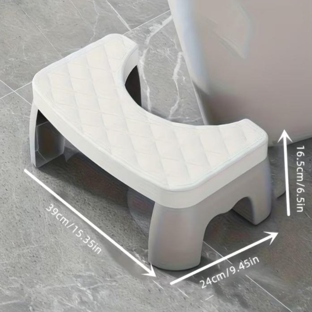 Anti-Slip Toilet Stool – Thickened Plastic Footstool for Adults & Elderly, Ergonomic Bathroom Support