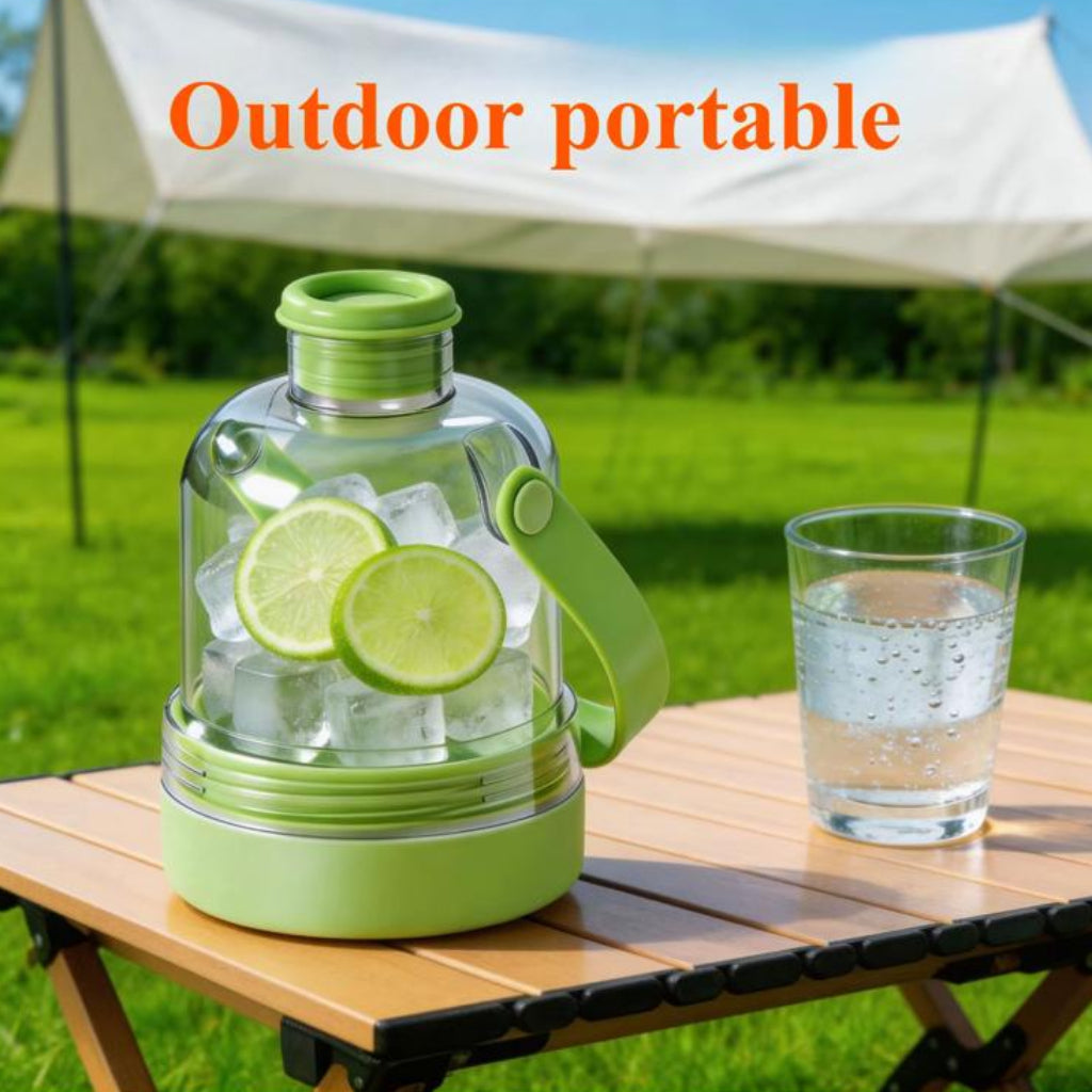 2-in-1 Ice Maker Cup – Portable Ice Tray & Water Bottle with One-Touch Ice Release