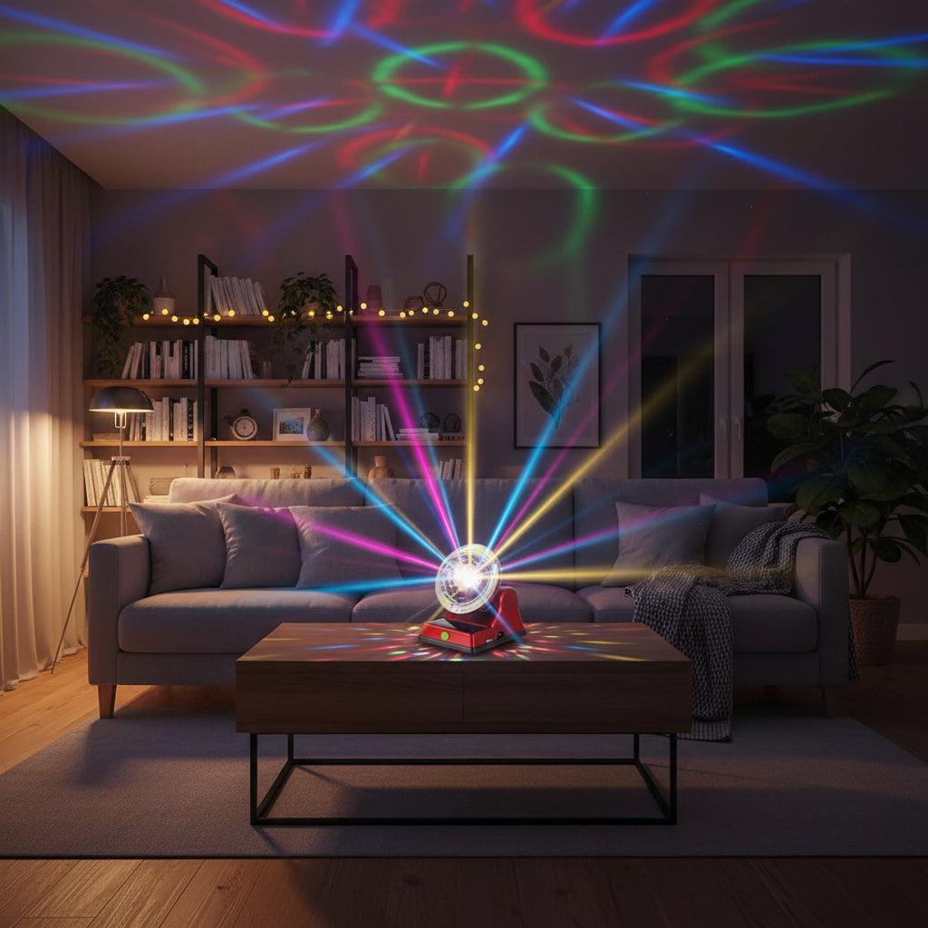 Solar Powered Emergency Light with Multi-Color LED Lighting