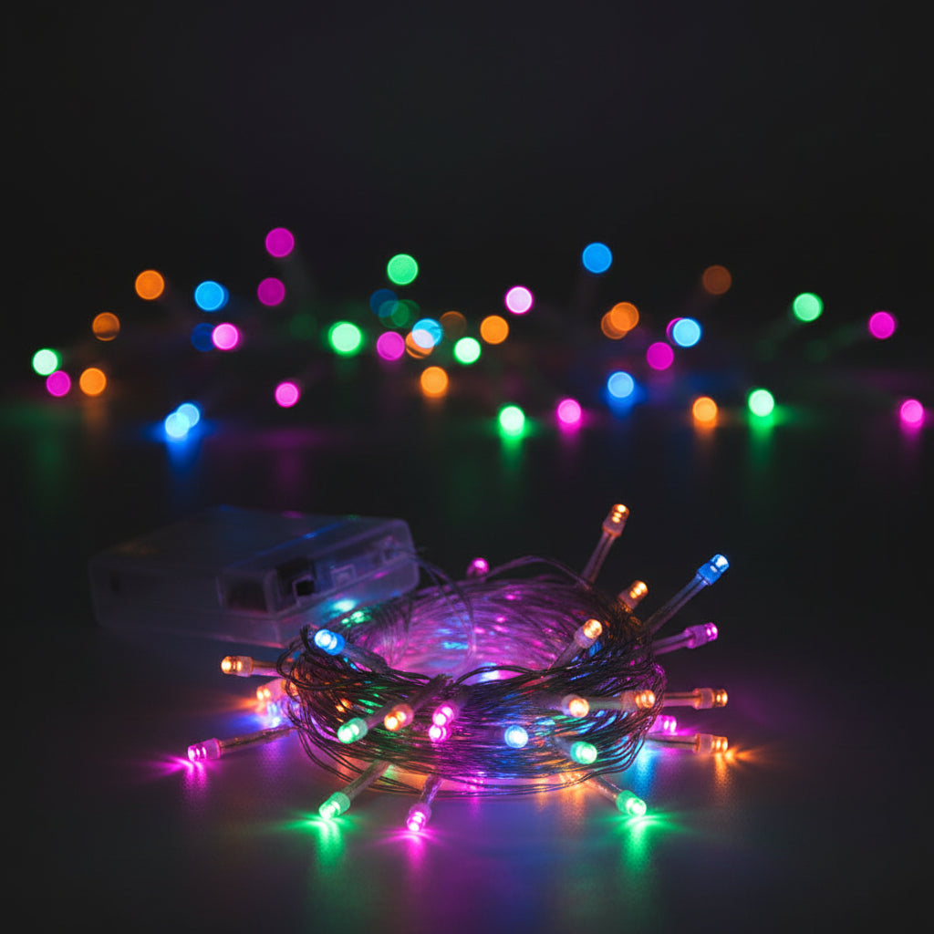 50 LED Color String Lights 5M – Battery Powered Fairy Lights