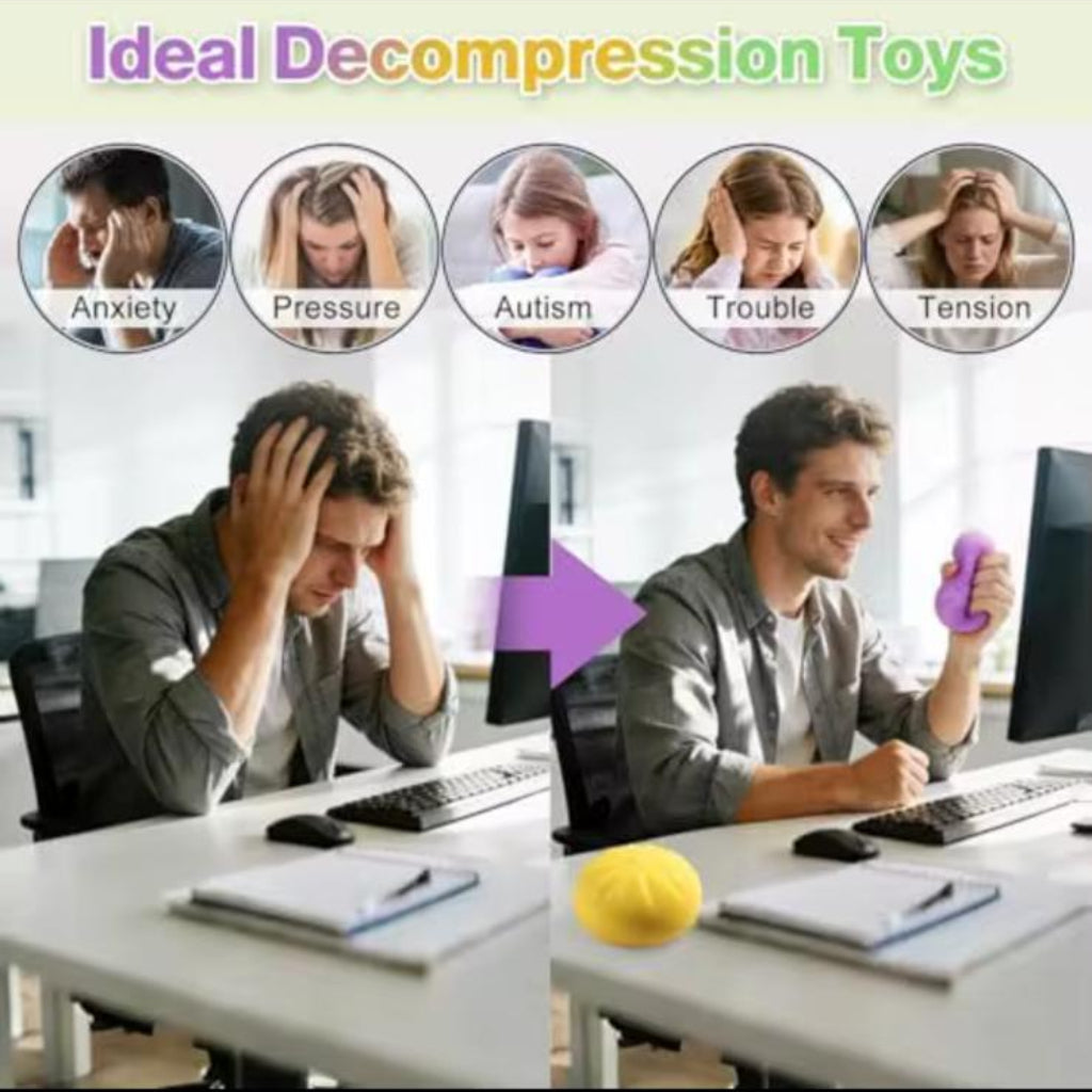 Squishy Dumpling Sensory Toy – Stress Relief Squeeze Toy for Kids & Adults