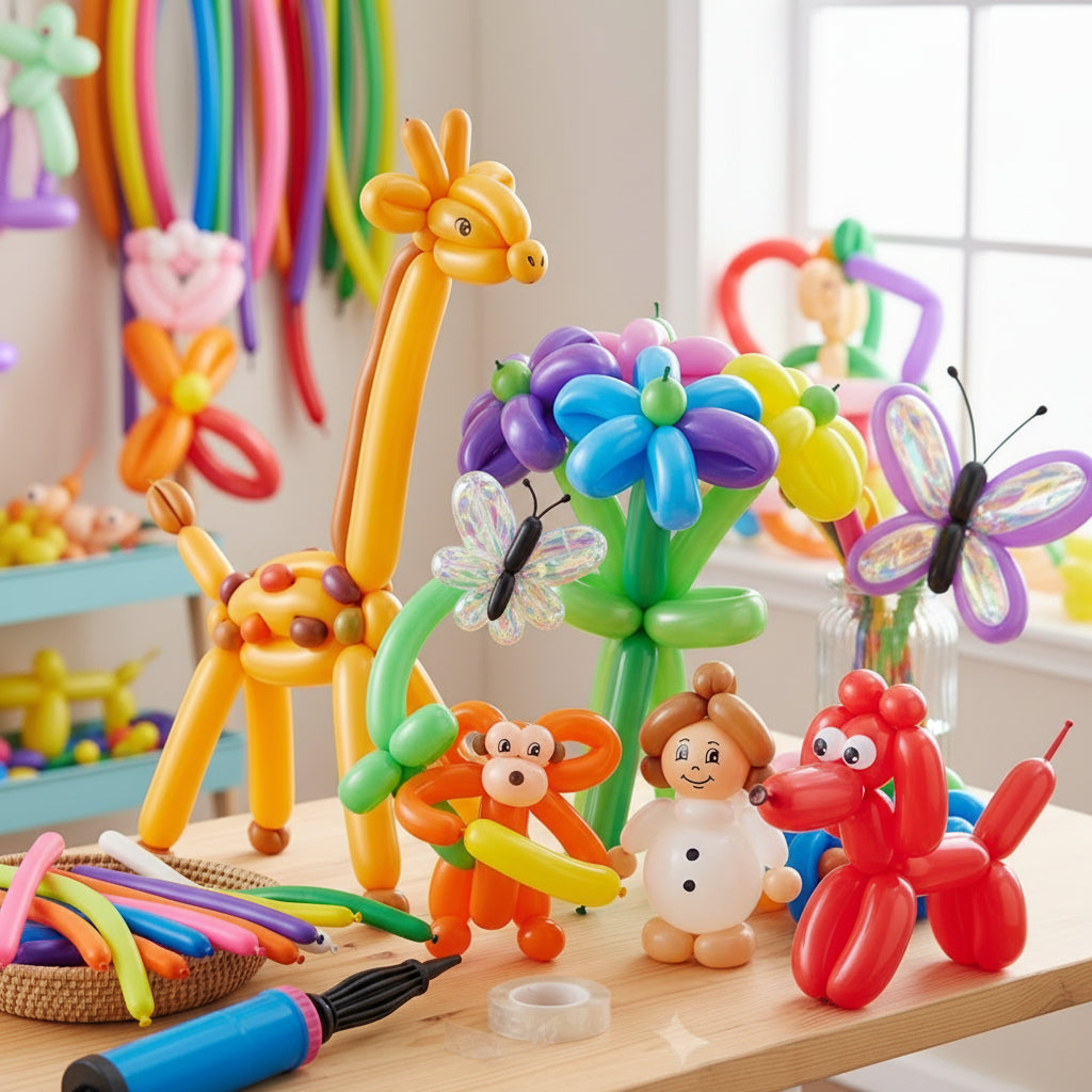 Professional Modelling Balloons – 100-Piece Multi-Color Latex Twisting Balloons