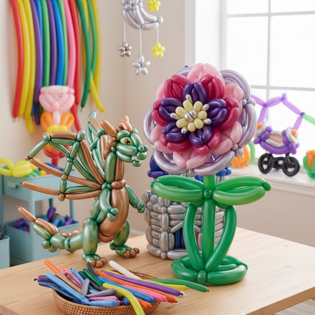 Professional Modelling Balloons – 100-Piece Multi-Color Latex Twisting Balloons