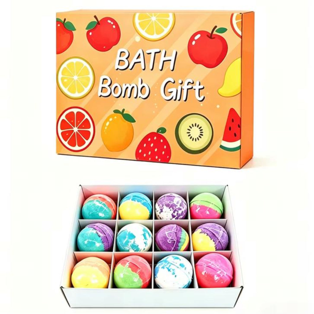 Fruity Bath Bomb – 1 PCS Gift Organic Essential Oil Aromatherapy Fizzy Bubble Bath Bomb