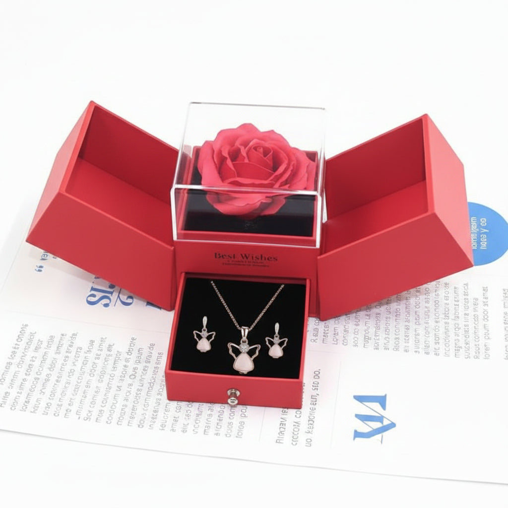 Eternal Red Rose Gift Box – Romantic Openable Storage Box for Women, Anniversary, Birthday & Wedding Gifts
