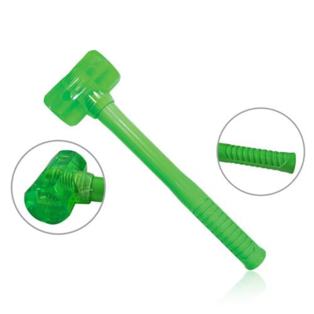 Plastic Handle Green Square Rubber Mallet Hammer