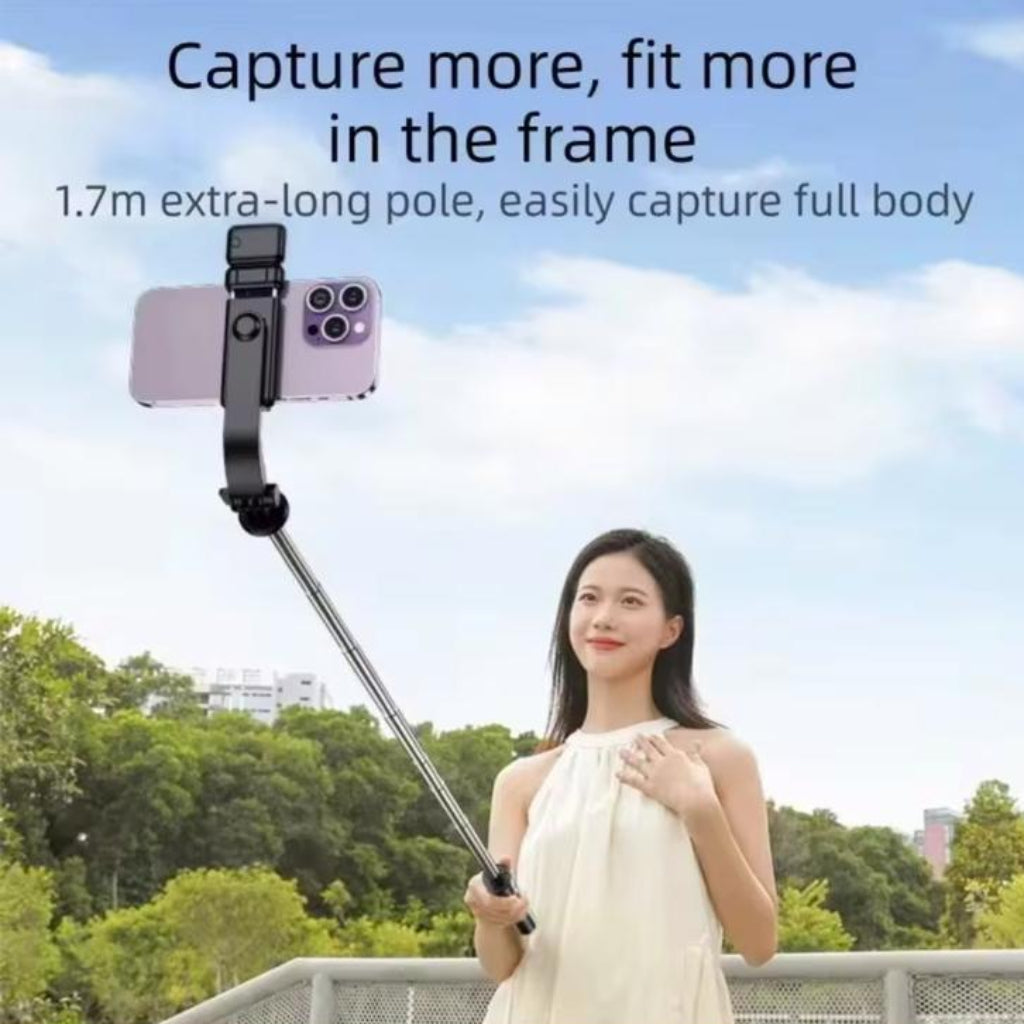 Selfie Stick Tripod with Fill Light & Wireless Remote – 360° Rotating Extendable Phone Holder