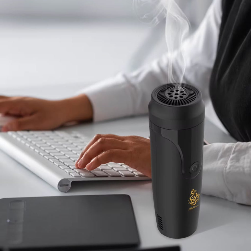 Bukhoon Portable Electric Hair & Clothing Incense Burner - Handheld Bakhoor Styler and Fragrance Diffuser