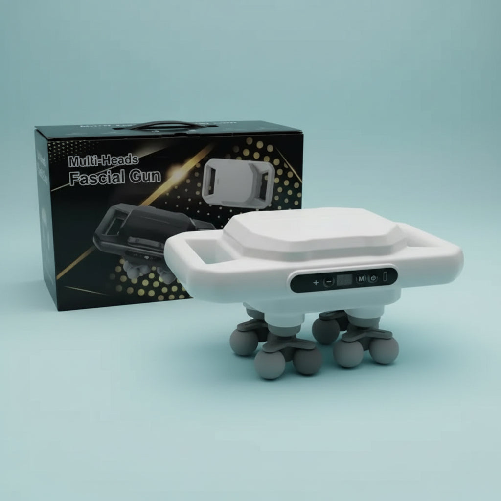 Multi-Heads Fascial Gun JBY-328 – Professional Deep Tissue Muscle Massager