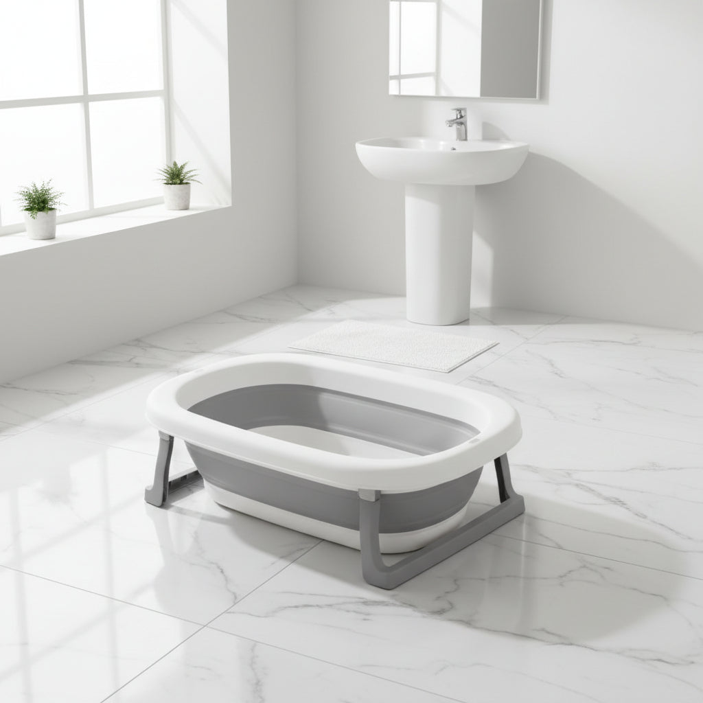Foldable Baby Bath Tub – Portable Infant & Toddler Bathtub