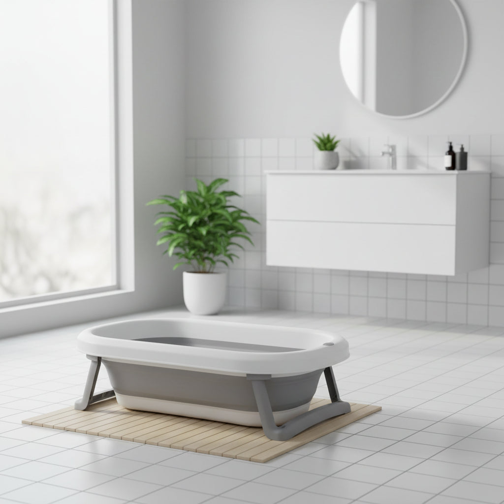 Foldable Baby Bath Tub – Portable Infant & Toddler Bathtub