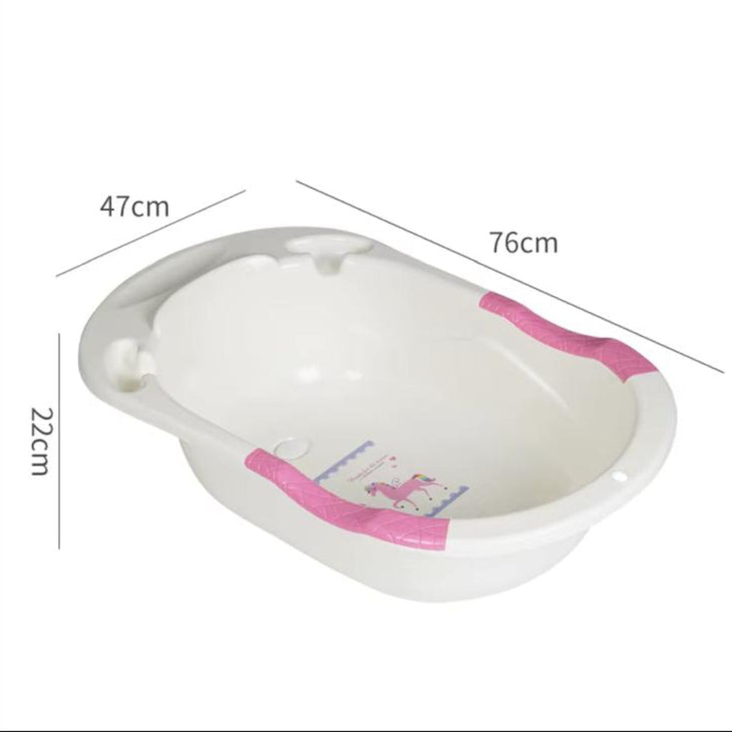 Portable Baby Bathtub with Cute Cartoon Design – Ergonomic Infant & Toddler Bath Tub