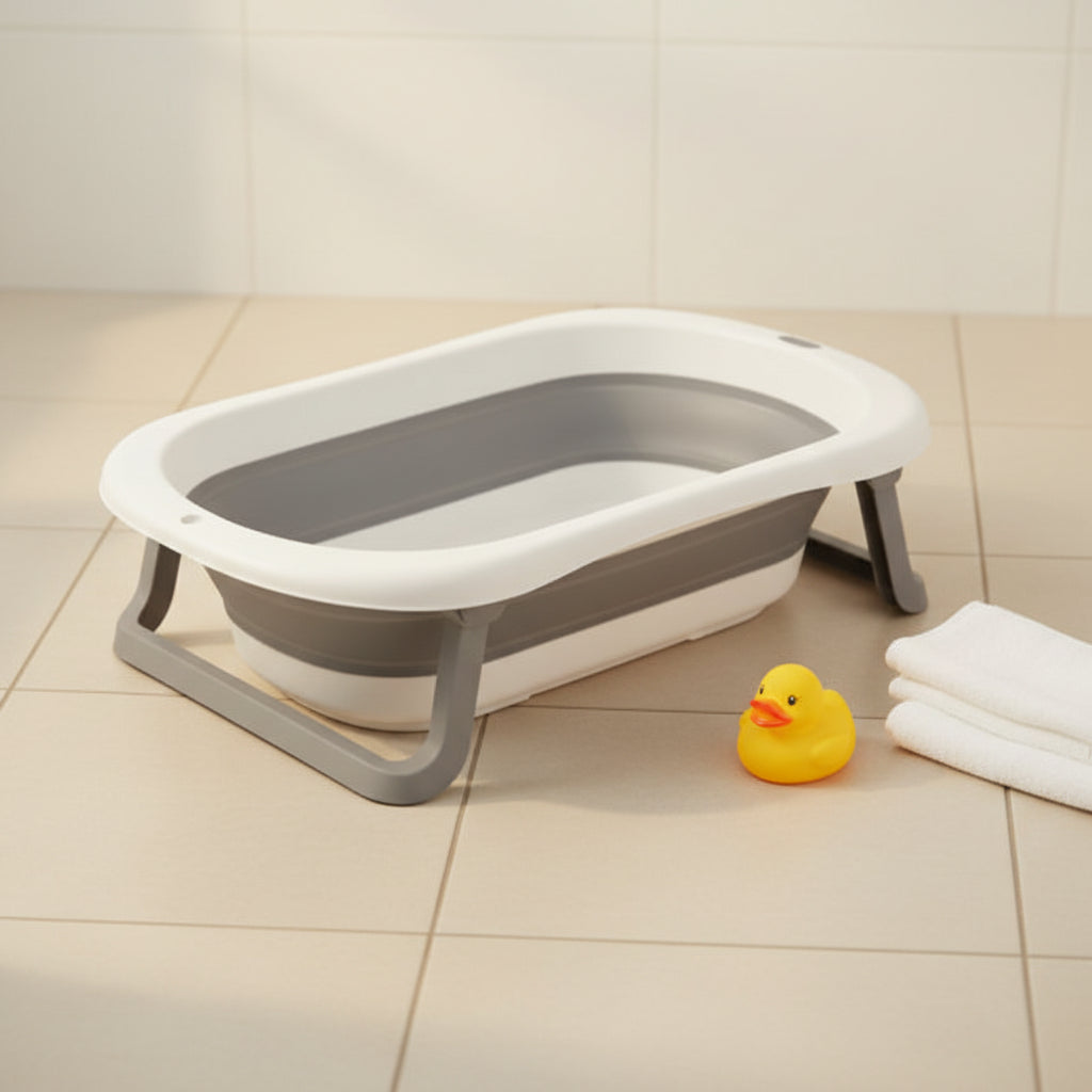 Foldable Baby Bath Tub – Portable Infant & Toddler Bathtub