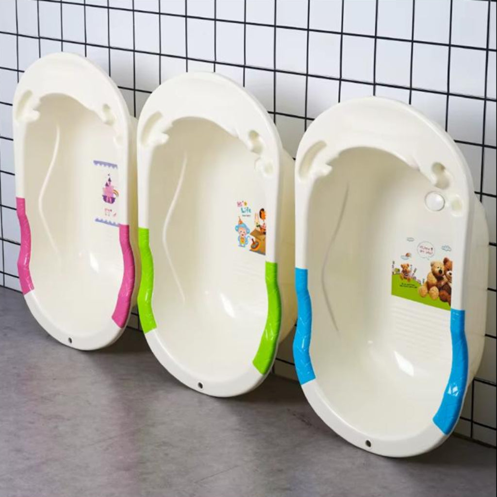 Portable Baby Bathtub with Cute Cartoon Design – Ergonomic Infant & Toddler Bath Tub