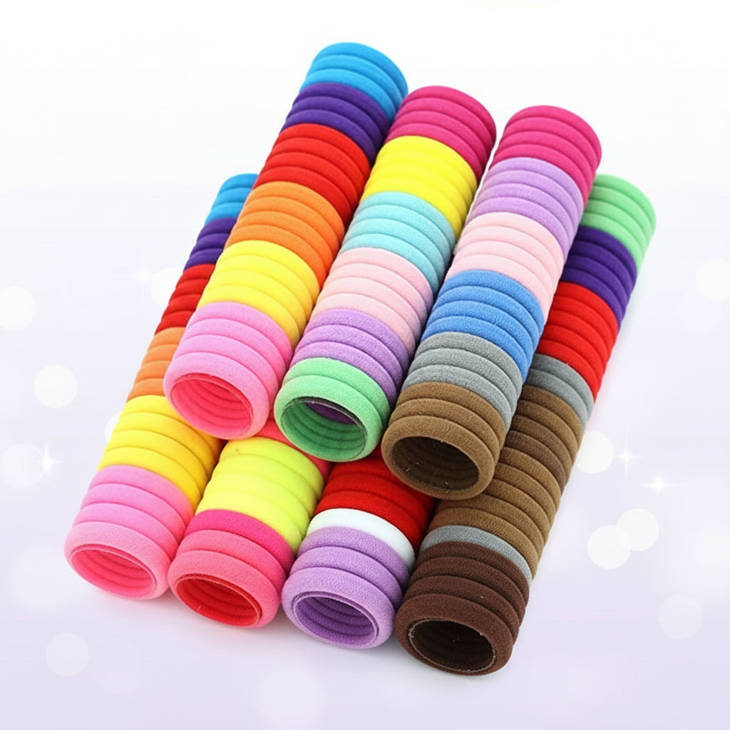 70-Piece Random Mixed Color Hair Ties