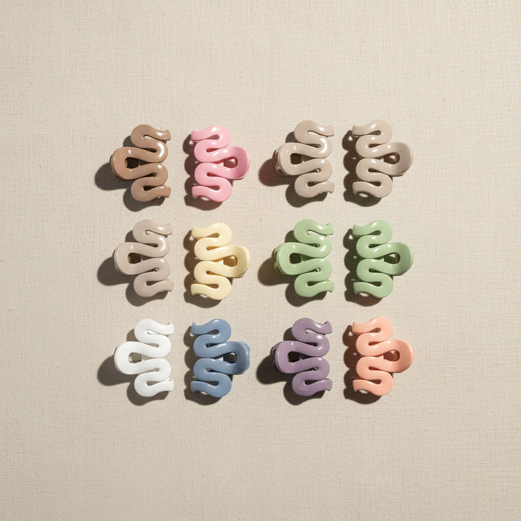 Random Color Hair Clips Set – 10-Piece