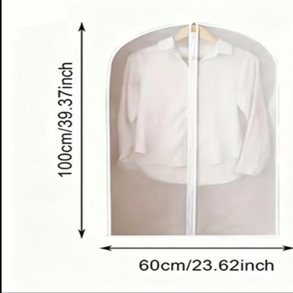 Zippered Transparent Garment Bags – Dustproof Hanging Clothes Covers