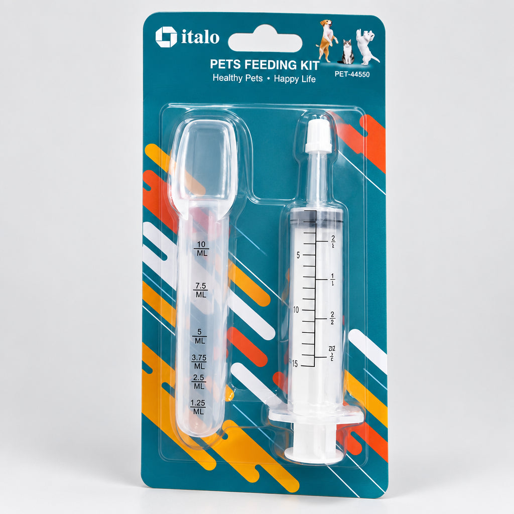 Pets Feeding Kit – Medication Syringe & Measured Spoon Feeder for Puppies, Kittens & Small Animals