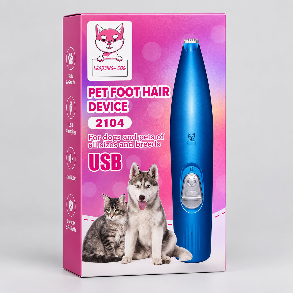 USB Rechargeable Pet Paw Trimmer 2104 – Low-Noise Electric Grooming Clipper for Dogs & Cats