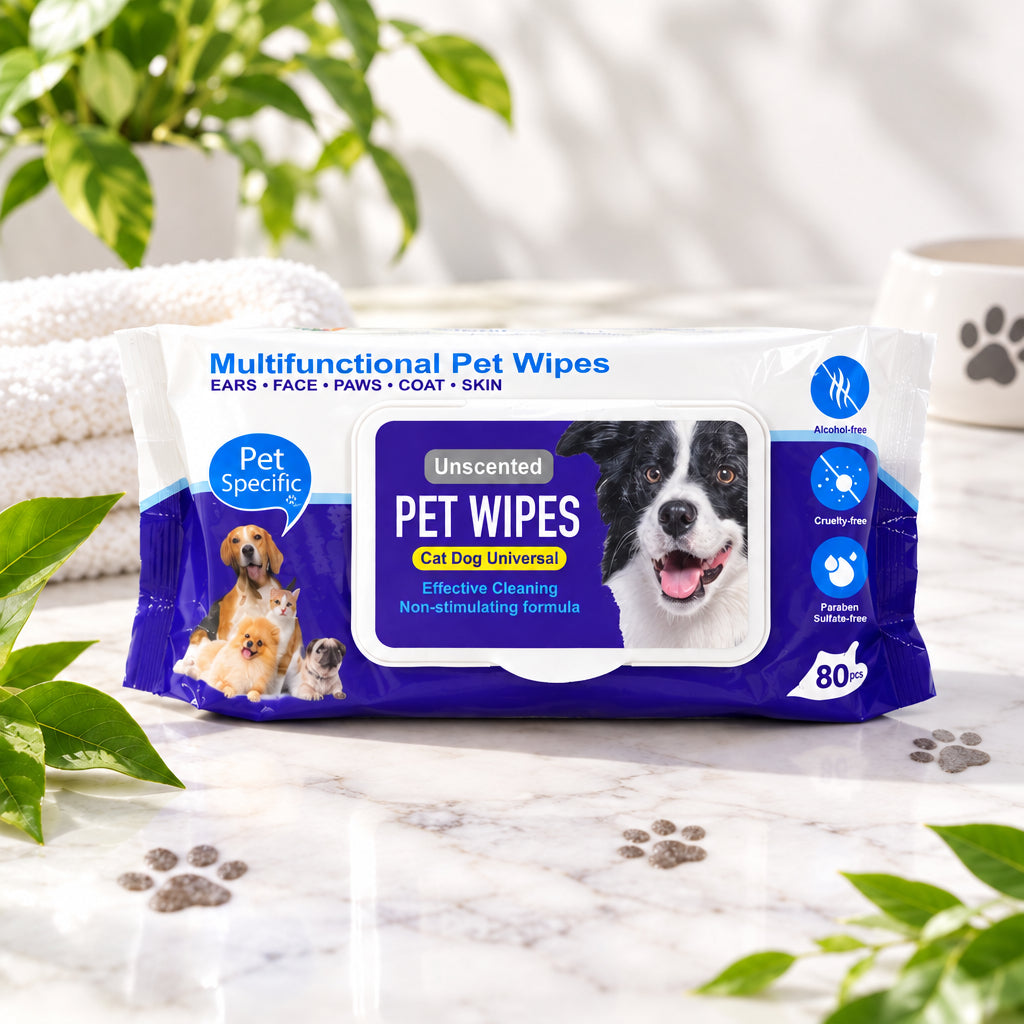 Multifunctional Pet Wipes – Universal Cleaning Wipes for Cats & Dogs