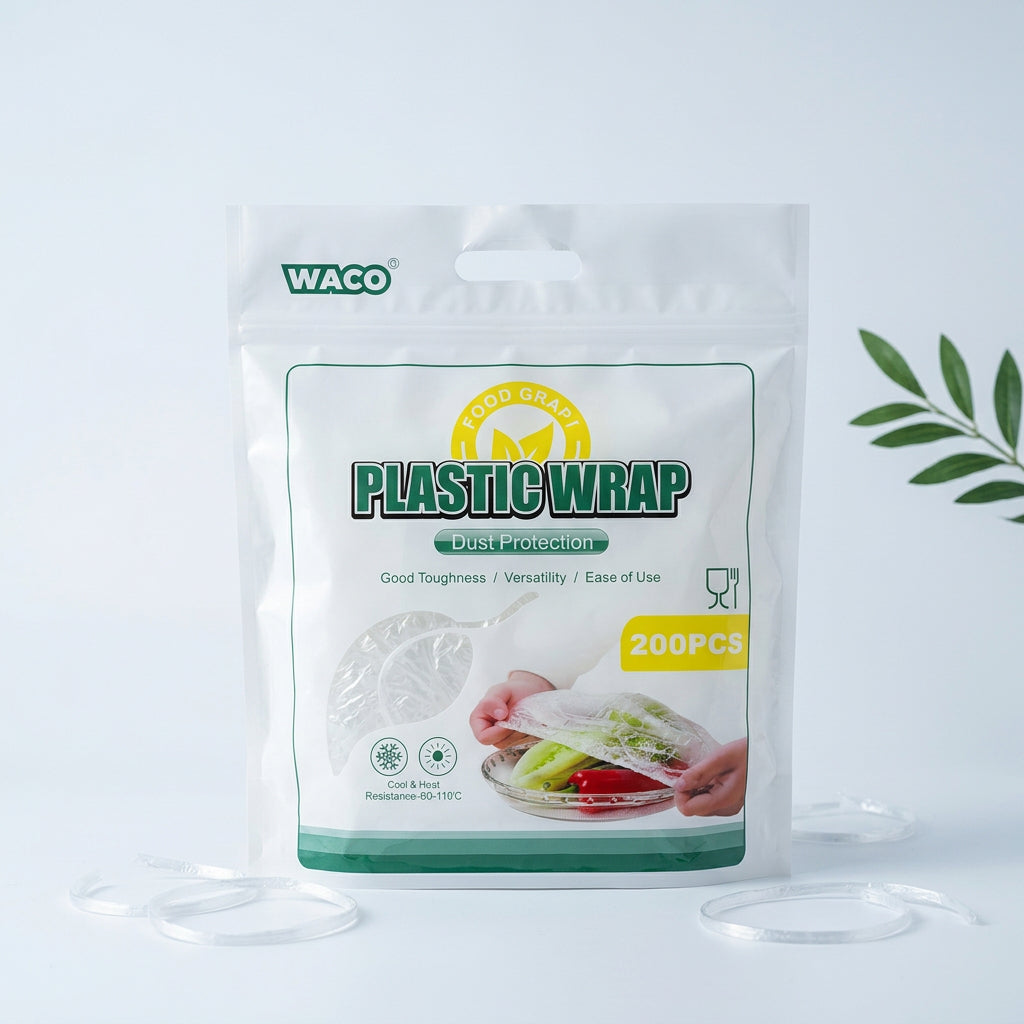 Food-Grade Plastic Bowl Covers – 200 PCS Clear Elastic Food Covers