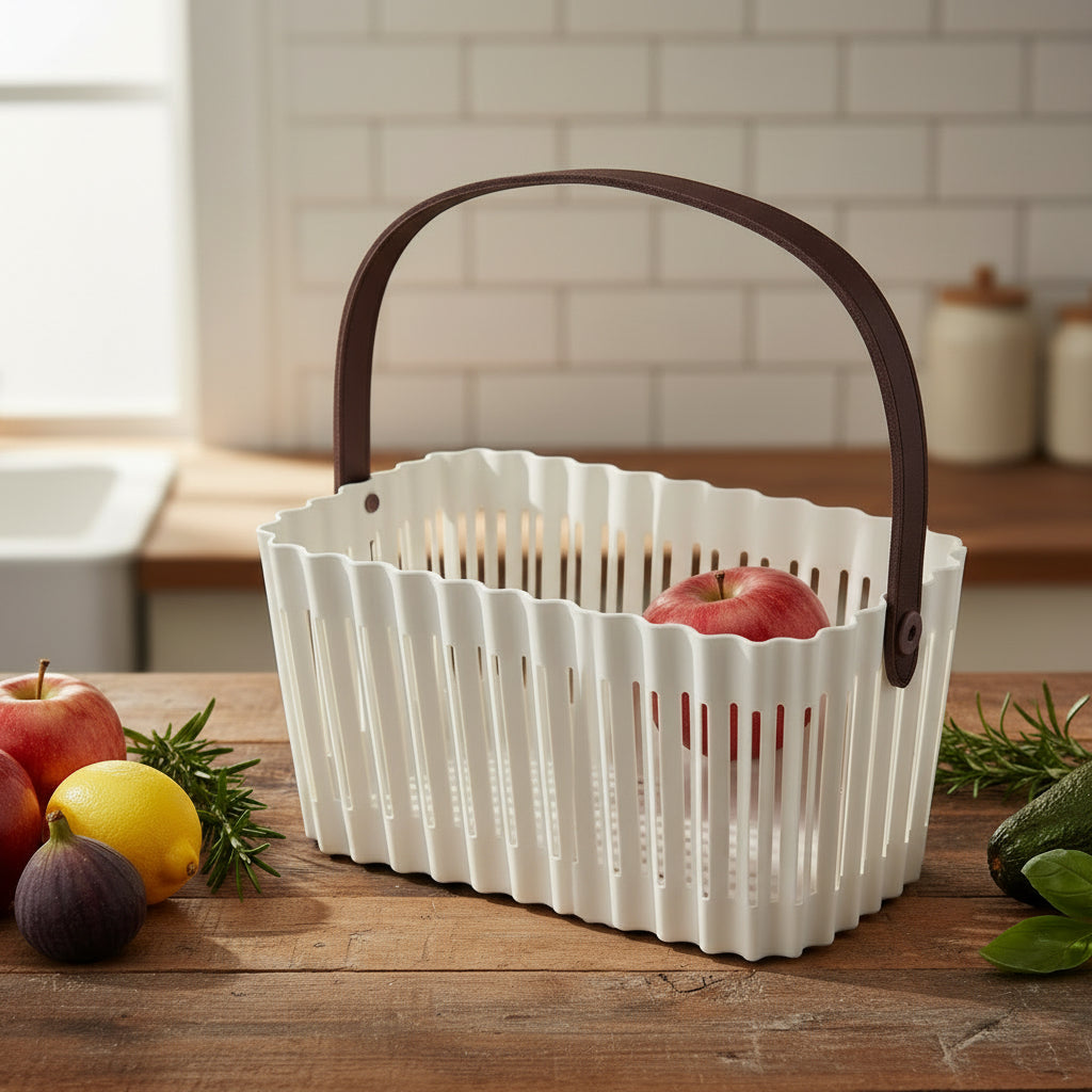 Portable Fruit Basket Vegetable Basket Multi-functional Bathroom Washing Supplies Drain Drain Empty Basket
