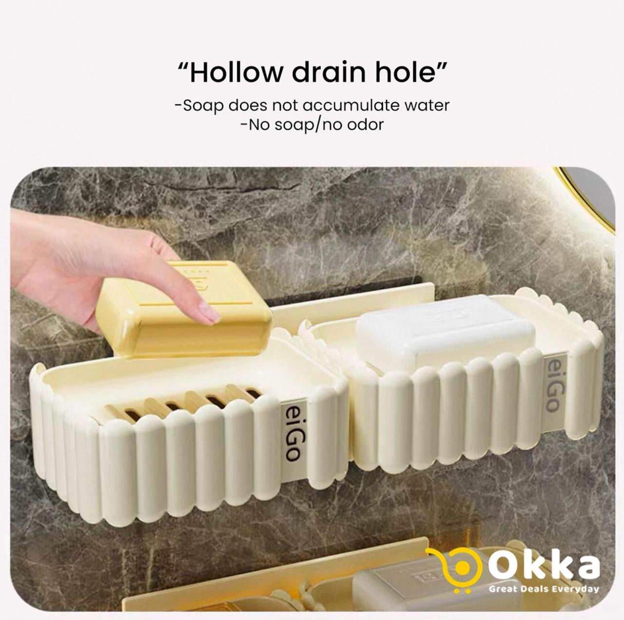 Double-Layer Rotatable Suction Cup Soap Holder – Wall-Mounted Bathroom Organizer