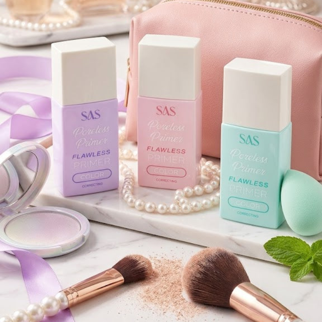 SAS Poreless Primer Color Correcting Pack – Flawless Makeup Base for Skin Tone Correction