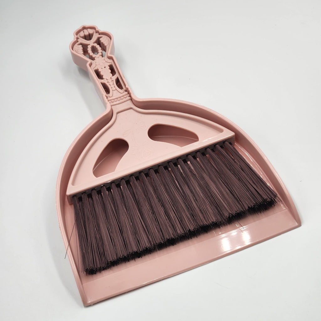 Plastic Broom and Dustpan Set for Home,Compact Cleaning Supplies|Sleek Broom Design,