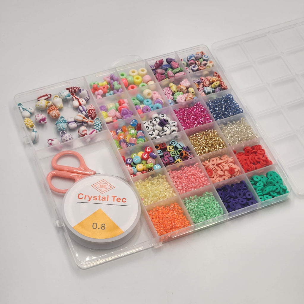 DIY Soft Clay Acrylic Letter Necklace And Bracelet Jewelry Making Bead Accessories.