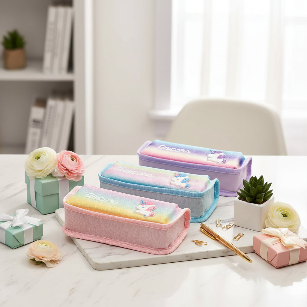 Unicorn Pencil Pouch – Cute Stationery Case for Kids