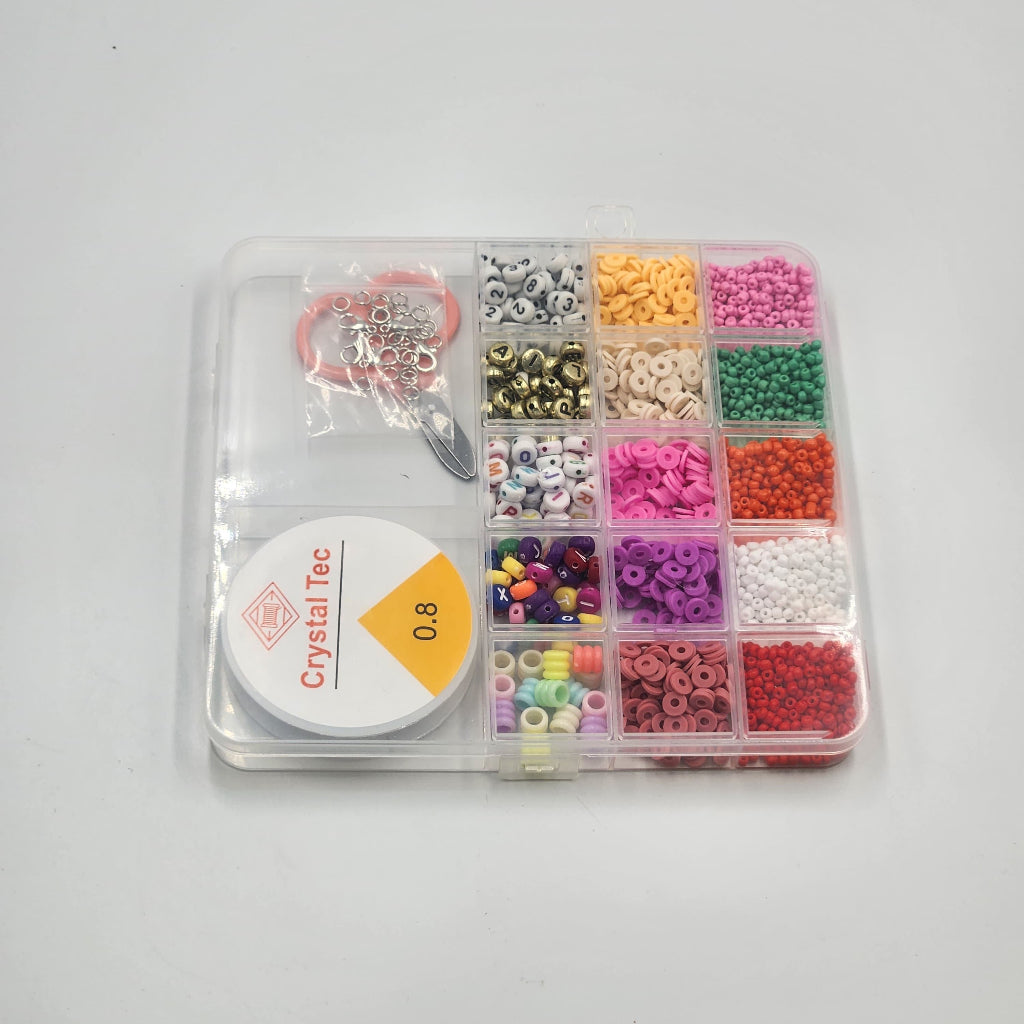 DIY Soft Clay Acrylic Letter Necklace And Bracelet Jewelry Making Bead Accessories.