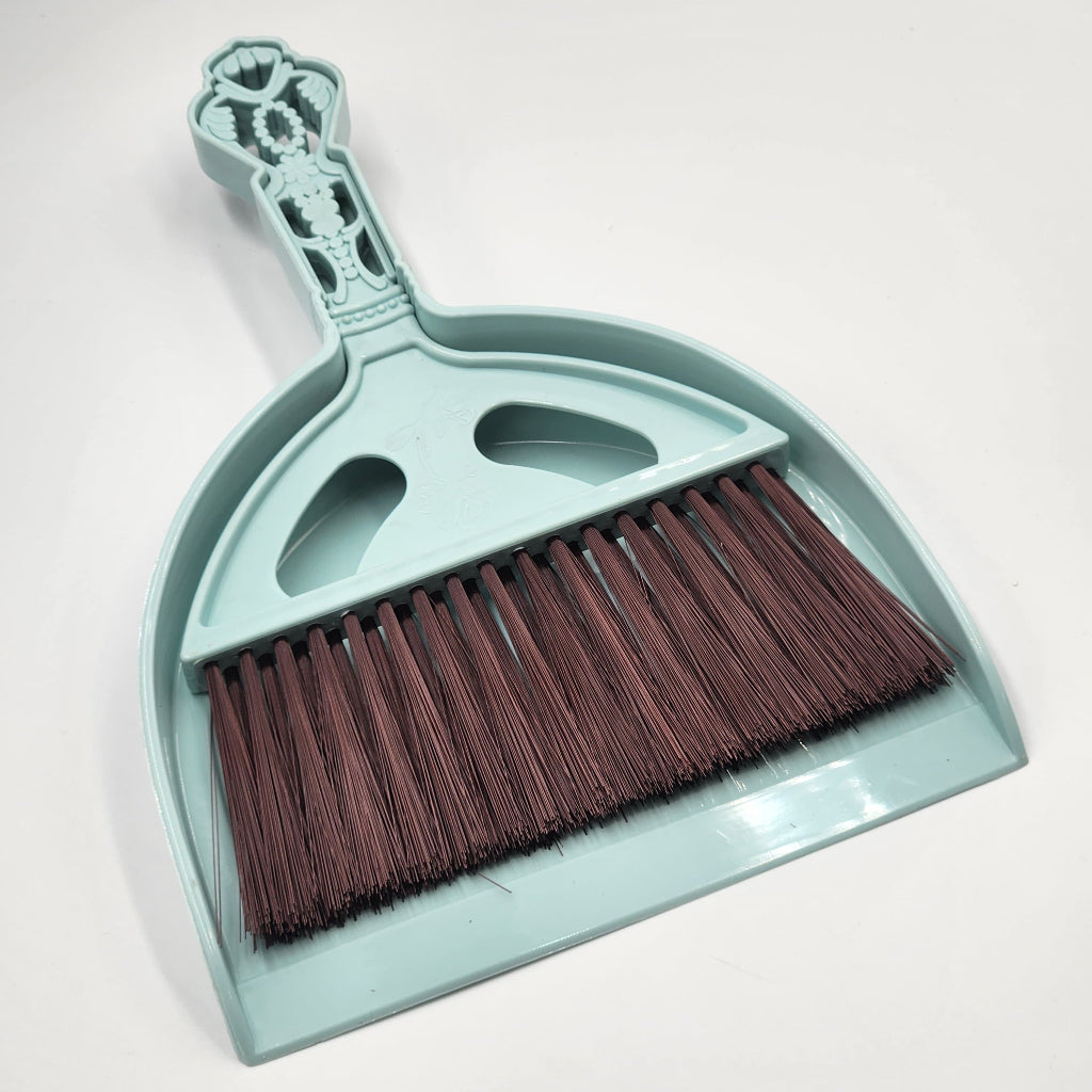 Plastic Broom and Dustpan Set for Home,Compact Cleaning Supplies|Sleek Broom Design,