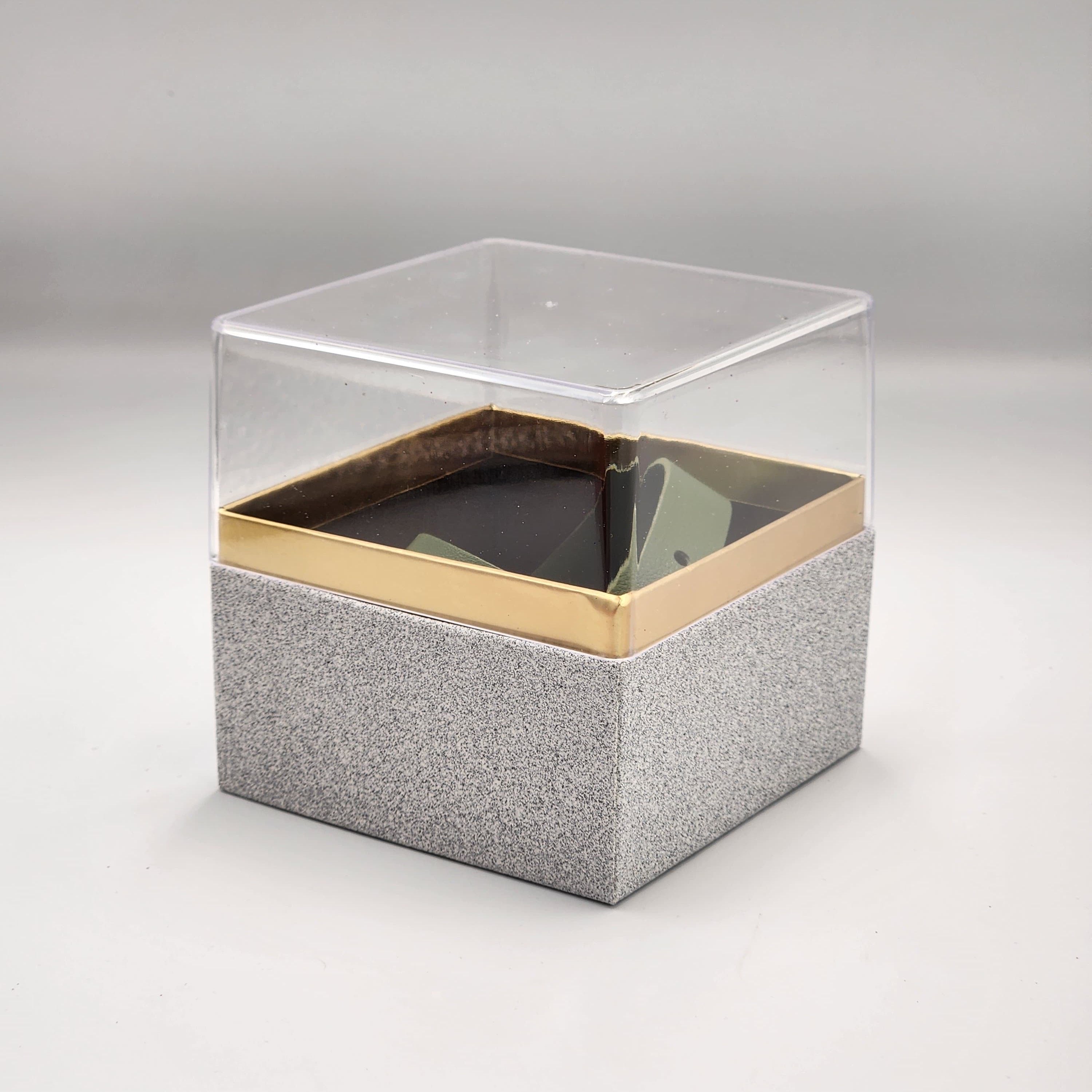 Small Acrylic Paper Gift Boxes with Clear Lids – 10x10 cm