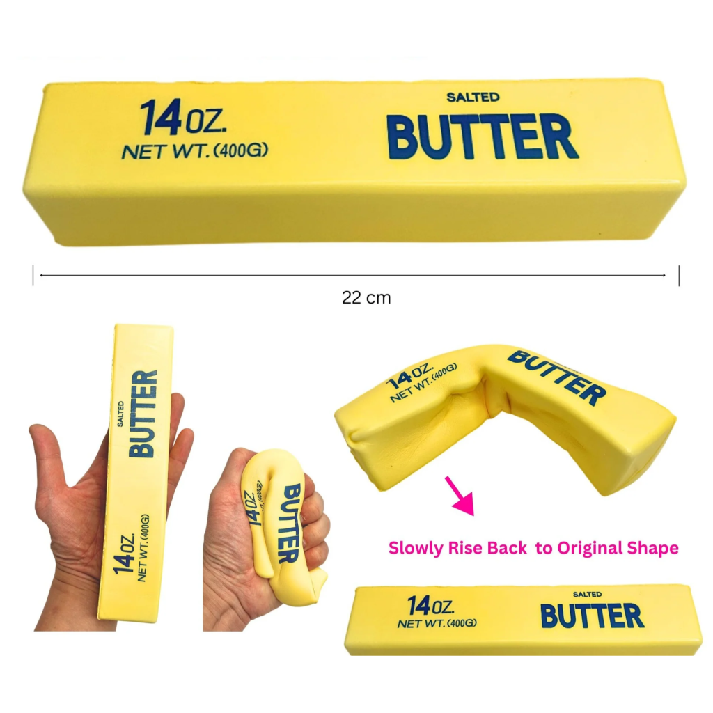 Butter Stick Squishy Toy – Slow-Rising Soft Stress Relief Foam Squeeze Toy