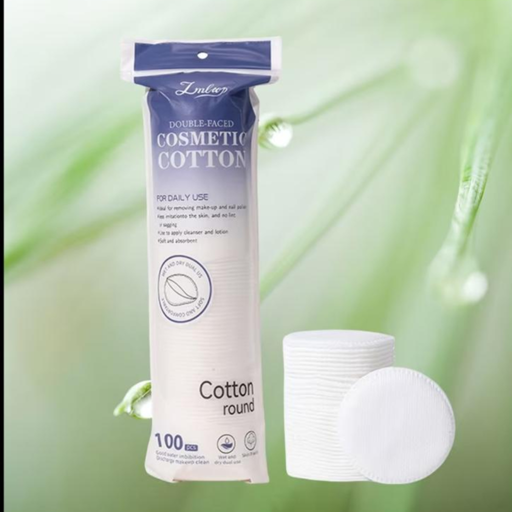 Double-Faced Cosmetic Cotton Rounds – 100pcs Premium Lint-Free Makeup Remover Pads for Skincare