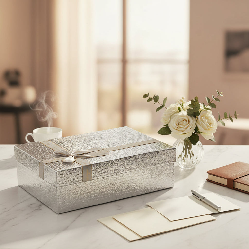 Golden Black Bow Gift Box Square Creative Style Birthday,Wedding,Anniversery Packaging Box