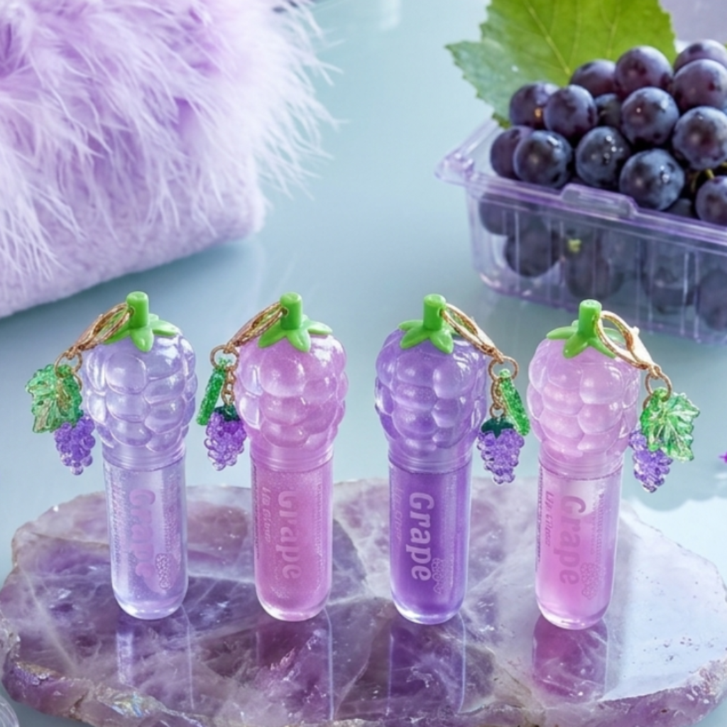 Grape Pink Purple Lip Gloss