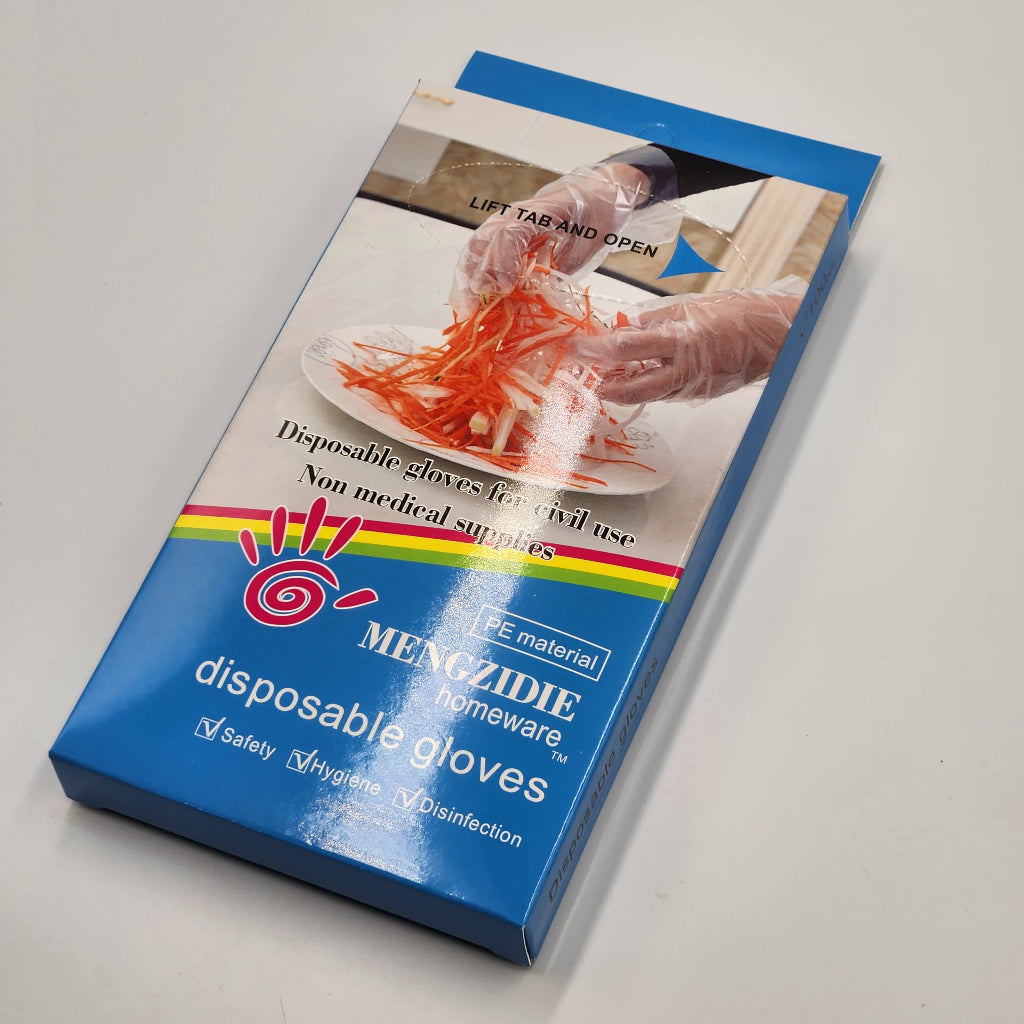 100pcs Disposable Kitchen Gloves – Food-Grade, Transparent & Multi-Purpose