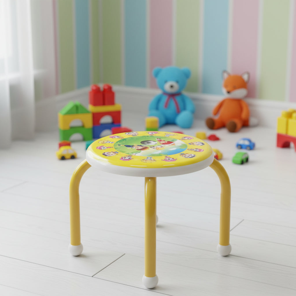 High Quality Printing Kids Stool, Size - 24x34 CM , camping Kids Metal Low Chairs Stainless Steel Stool