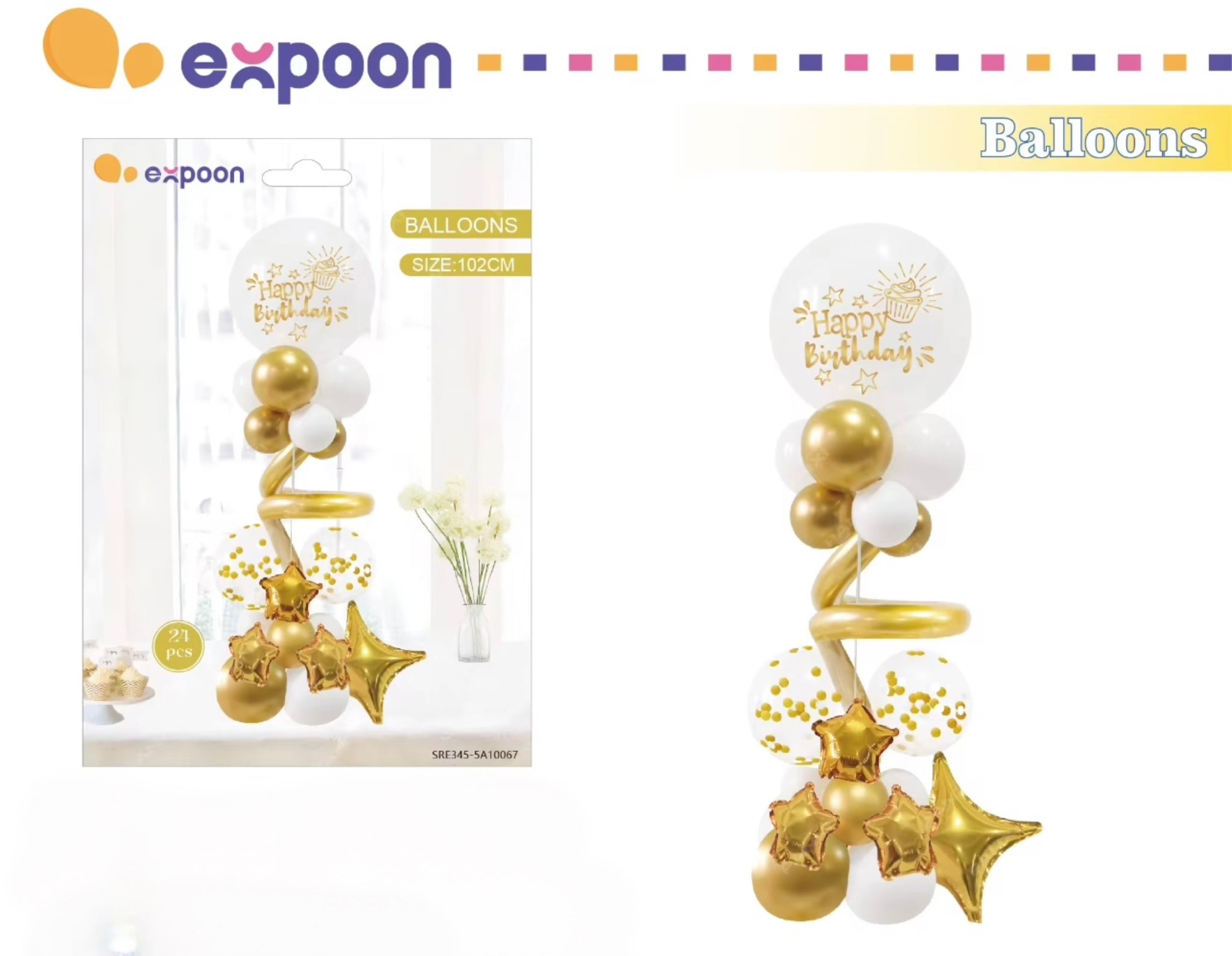 Happy Birthday Balloon Set Party Decoration Kids for Memorable Birthday Parties