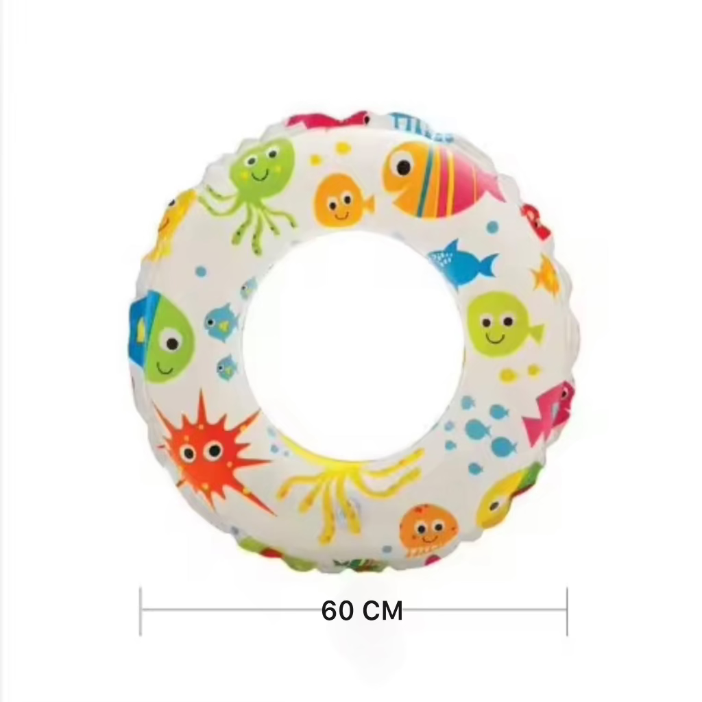 Colorful Kids Inflatable Swimming Ring – Fun Pool Float with Cartoon Designs Random designs