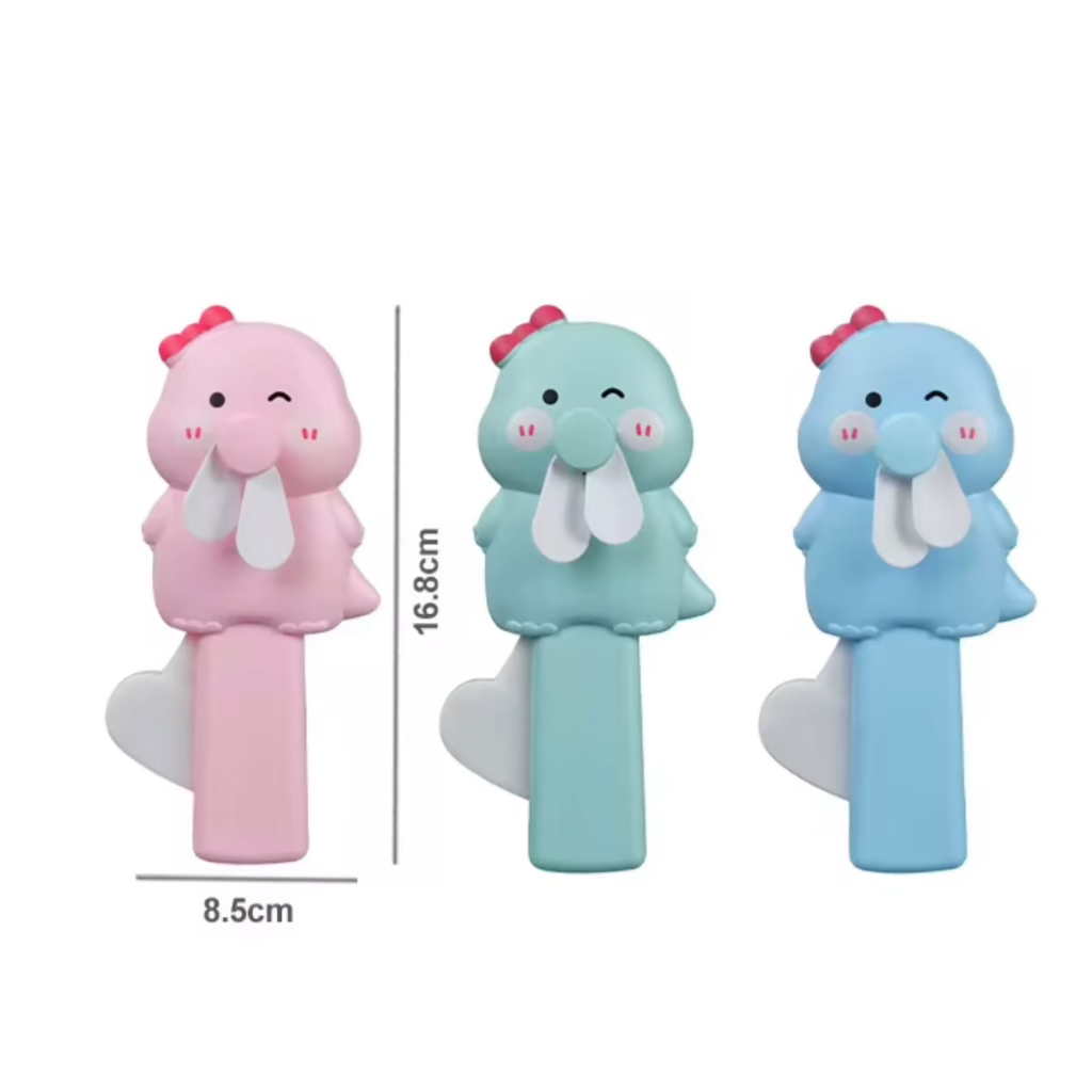 Portable Cute Cartoon Hand-Cranked Mini Fan – Manual, Compact & Lightweight