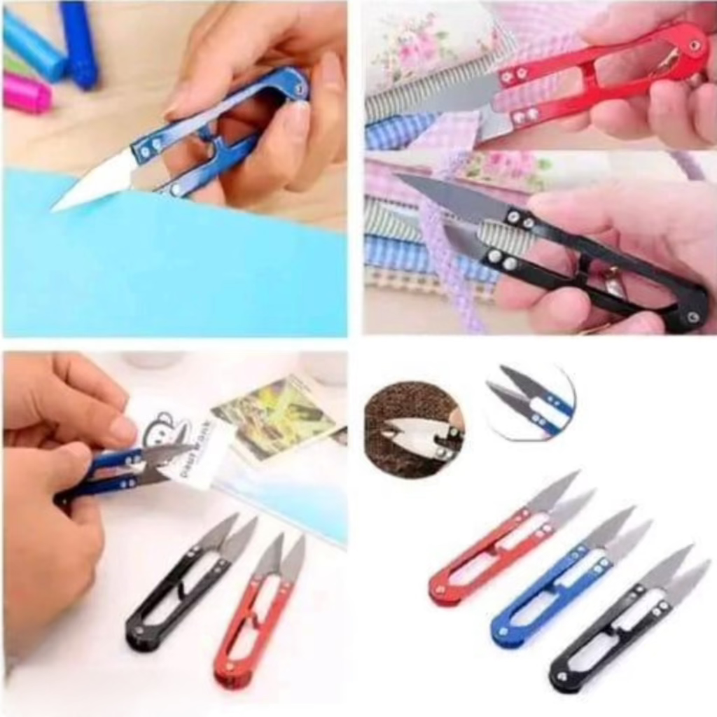 Crafts Tailoring Combo 3 Items Folding Scissors & sewing-thread Multi...