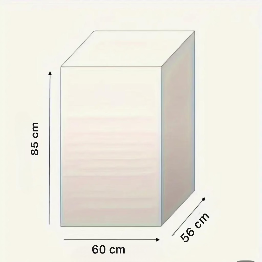 Waterproof PE Drum Washing Machine Cover – Front Load Dustproof Protector (Random Print)